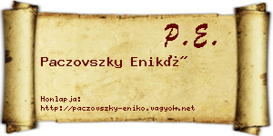 Paczovszky Enikő névjegykártya