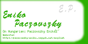 eniko paczovszky business card